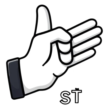 hand forming hashtag symbol sticker