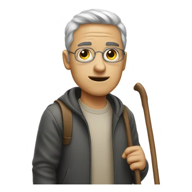 Blind guy with a stick sticker