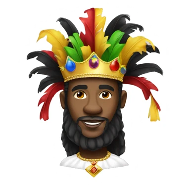 Black Caribbean king of Carnival  sticker