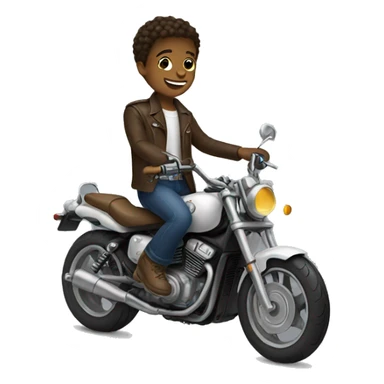 Boy loves motorcycle sticker