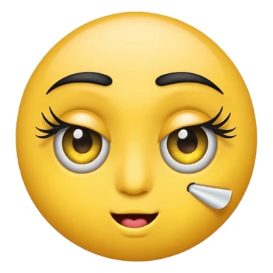 Rolling eyes emoji with lashes sticker