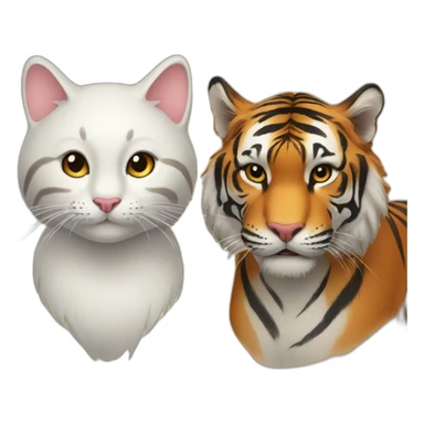 a tiger & a cat sticker