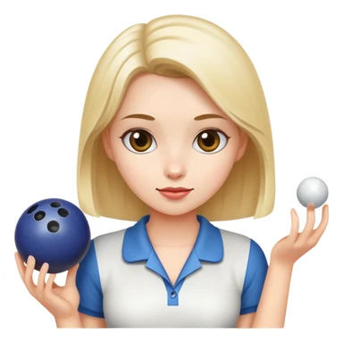 Girl playing bowling sticker