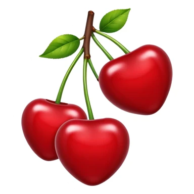 pair of cherries emoji, playful and suggestive sticker