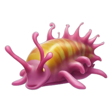 Sea slug inhabiting an urban walk sticker