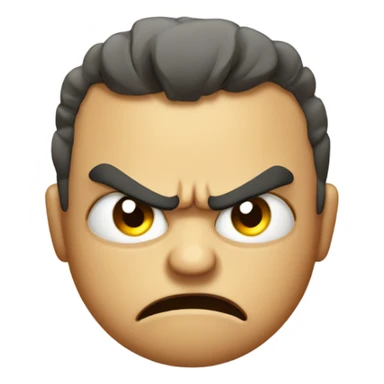 Angry face with very squinting eyes sticker