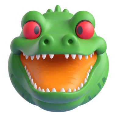 crocodile face sticker