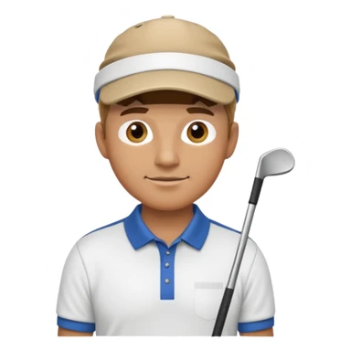 man playing golf sticker