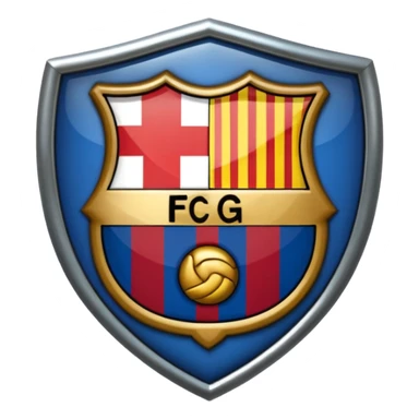 Emoji escudo barcelona realista sticker