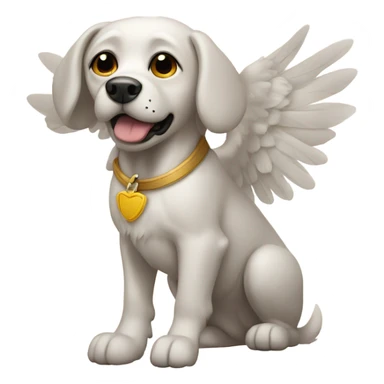 a dog with wings  sticker