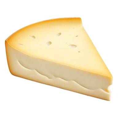 cinematic-realistic-brie-cheese-emoji,-featuring-soft-ripened-cheese-with-a-delicate white rind-rendered-with-lifelike-detail-and-inviting,-natural-lighting sticker