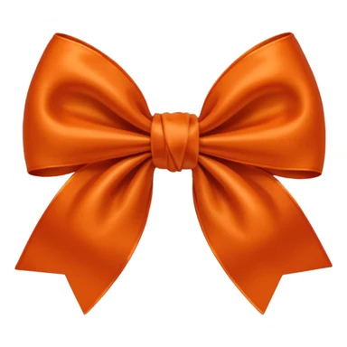 Dark Orange bow sticker