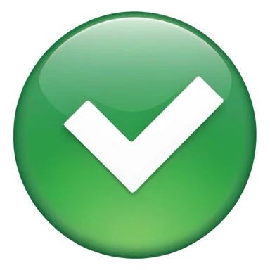 green circle with check mark sticker