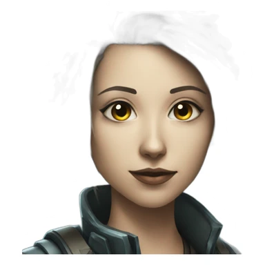 netrunner from cyberpunk with laptop in hand sticker