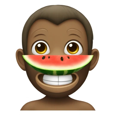 monkey with watermelon sticker