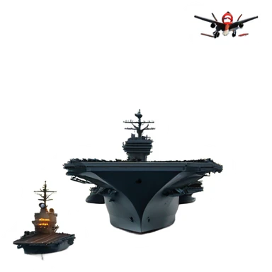 Aircraft carrier with Santa landing on it sticker