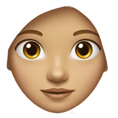 Fille de couleur blanche avec les cheveux marrons un peu ondulé les yeux marrons et des taches de rousseur sur le nez sticker