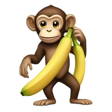 Monkey Holding a banana  sticker