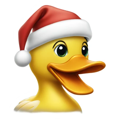 Santa duck sticker