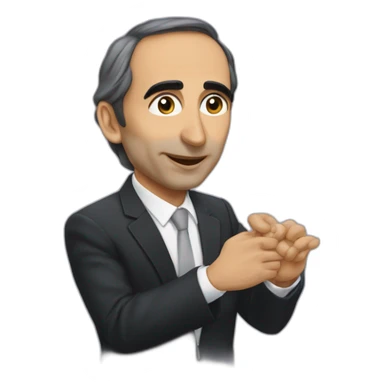 Zemmour qui fait un doigt d'honneur sticker