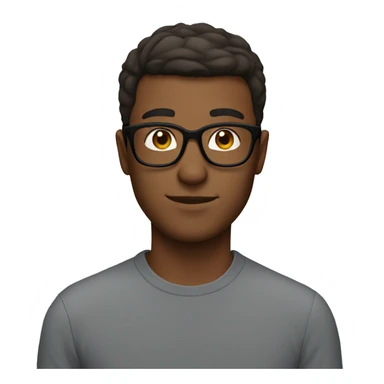 guy with square glasses and short hair sticker