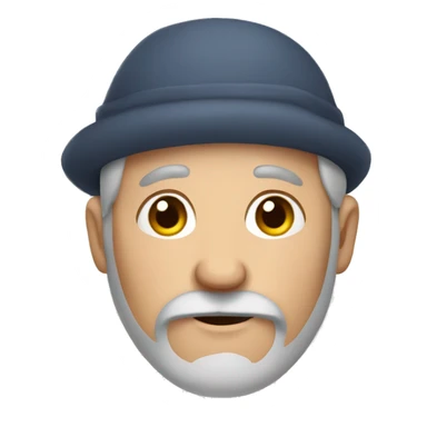 Pregnant old man with a beard sticker