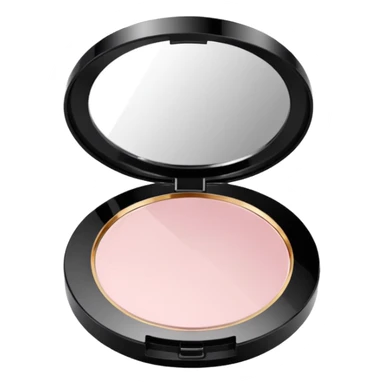 makeup powder compact with a mirror, feminine, soft colors sticker