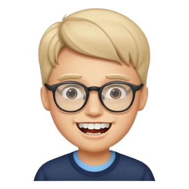  안경쓰고 덧니있는 사람 sticker