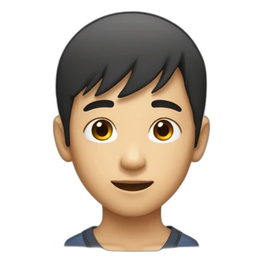 asian boy long hayr 11 years old sticker