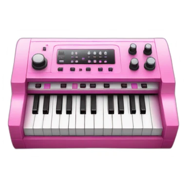 pink mini synthesizer  sticker