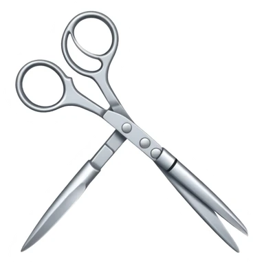 A single pair of metal scissors sticker