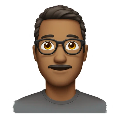 Man with spectacle and stubble  sticker