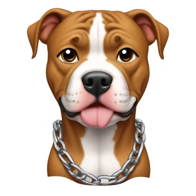 Pitbull with cap, chain and puffy jacket sticker