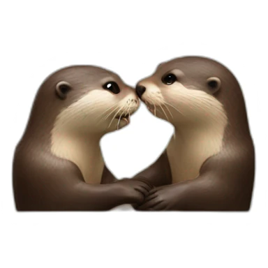 Otter kiss sticker