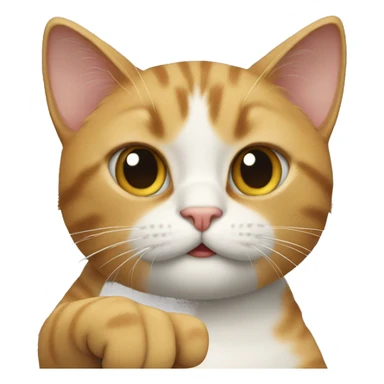 Cat pointing the middle finger sticker