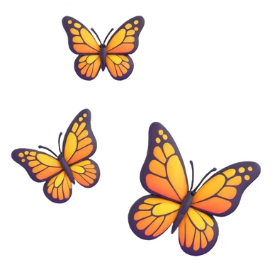 cute tiny butterfly wing sticker