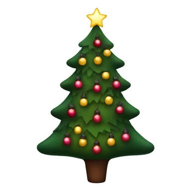 Christmas tree with burgundy lights sticker