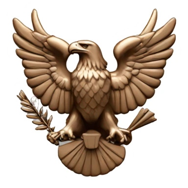 all Bronze military badge with stars and an eagle sticker