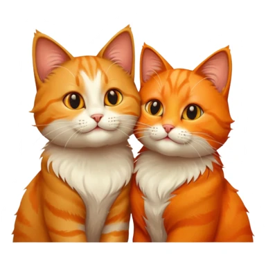cat kisses cat autumn  sticker