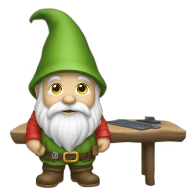 a gnome coding sticker