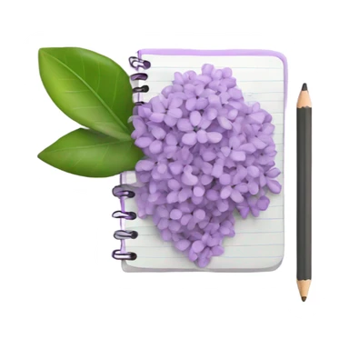 Lilac Notebook with a pencil sticker