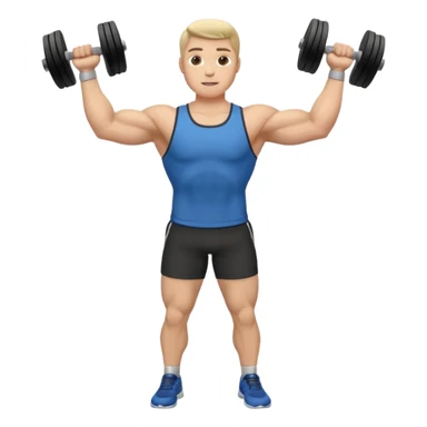 haltère élévation latérales, image de côté sticker