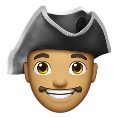 a happy pirate sticker