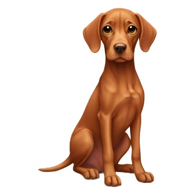Feminine vizsla dog sticker