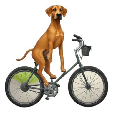 Rhodesian Ridgeback auf fahrrad sticker