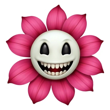 flower with scary theeth but no face sticker