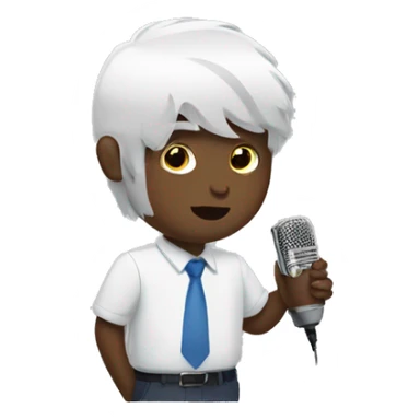 Voice recorder boy emoji sticker