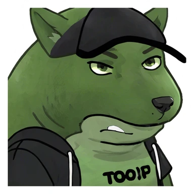 Black sad crying 2000s emo wolf sticker