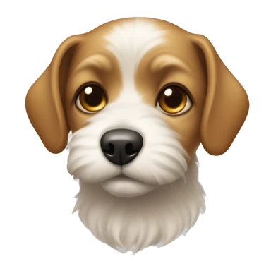 malteese dog face, with a spot on the top of the nose a little crossed eyed sticker