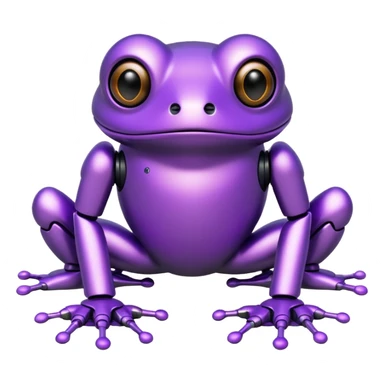 robot purple frog sticker